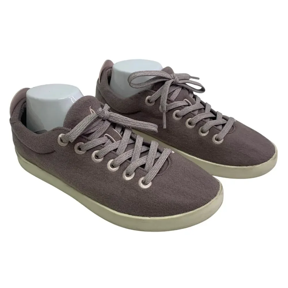 Allbirds M9 Wool Tree Piper Sneakers Hazy Mauve Blizzard Athletic Shoes Lace Up